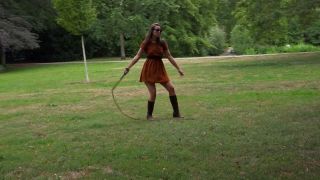 FEMDOMFOTO - Lady Iveta - 2nd Stockwhip - Cracking (German).-7