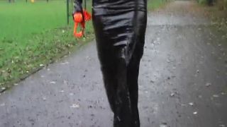 7106 Black shine fetish classic change corset-6