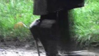 7106 Black shine fetish classic change corset-8