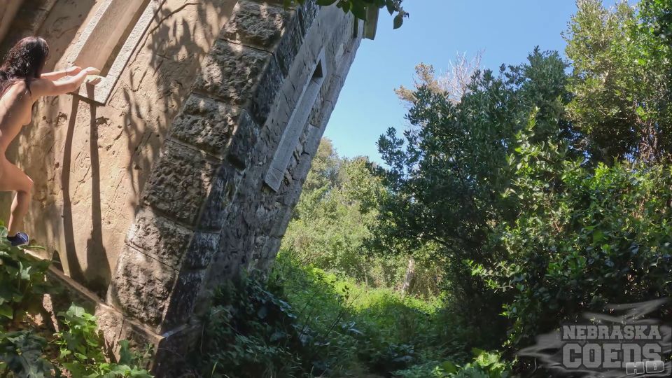 Abbie Storm aka Dora & Gabriella Lati - Hiking Nude On Abandoned Island In Cro.