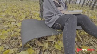 [GetFreeDays.com] Girl listens to hot stories and caresses herself in the autumn park Sex Clip May 2023-4