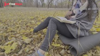 [GetFreeDays.com] Girl listens to hot stories and caresses herself in the autumn park Sex Clip May 2023-6