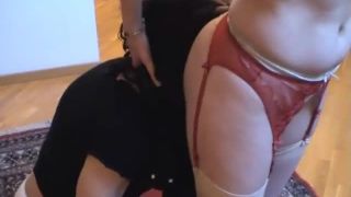 Under My Spell Part 3. Alexis changes into fully-fashioned nylons and she continues to abuse her sissy-maid slave. Cum see her use her nylon clad feet in a variety of smothering ways...care to  join?-8