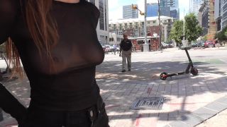 Shy Goth Exhibitionist - City Street Sheer Top | shy goth exhibitionist | voyeur -4