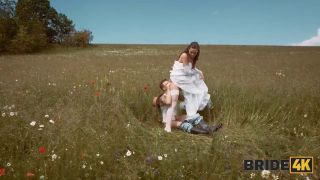 Sakura Hell - BRIDE4K. She ran away from her fiancé to fuck a stranger shepherd outdoors-3