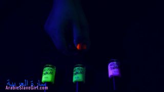 Foot Fetish , Black Light Toe Painting with Chill Music SFW bdsm -0