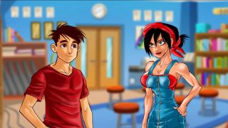 LoveSkySan - High School Days (RichyCapy) - Part 21 - Sexy Ebony Babe And Horny Girls By LoveSkySanHenta-3