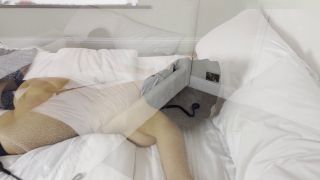 Office worker Tatti is captured, gagged, hogtied & spanked on her bed! (4K).-9