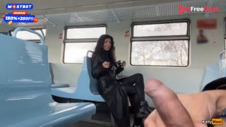 [GetFreeDays.com] Stranger Helped Me Cum On Public Train And Walks Around Carriages With Cum On Face - CUMWALK Porn Video March 2023-2