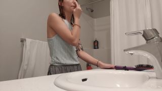 Cute tattooed girl after shower. hidden cam-0