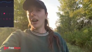 Risky Trail Walk with My Lush  Public Orgasm  Remote-7