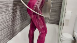 Washing My Leggings Covered With Cum In The Shower 1080p-1