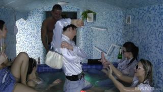 Five Woman And One Man In Hot European Hot Tub Group Sex Session-4