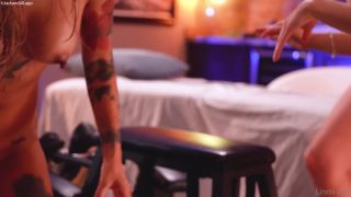 Nicole Vaunt And MiniWithTattoos - Brunette Brings Tiny Asian Friend to Share Huge Cock - Teen-5