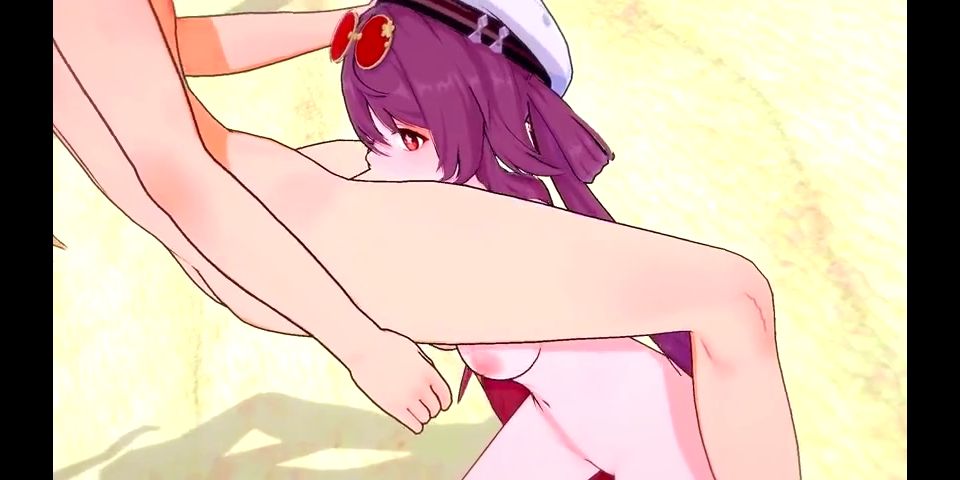 60Fps Hu tao gets Hot and Horny at the beach - Genshin Impact