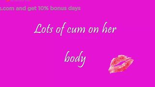 Lots of cum on her body-8