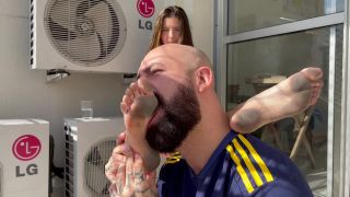 online clip 8 big foot fetish GG producer - Cleaning Paulinhas dirty feet Spit bonus - FullHD 1080p, footworship on femdom porn-1