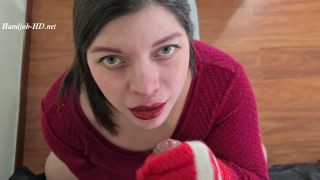 online clip 45 Playing with red woolen gloves – Alice_Scott – HandJob on feet porn sfm foot fetish-8