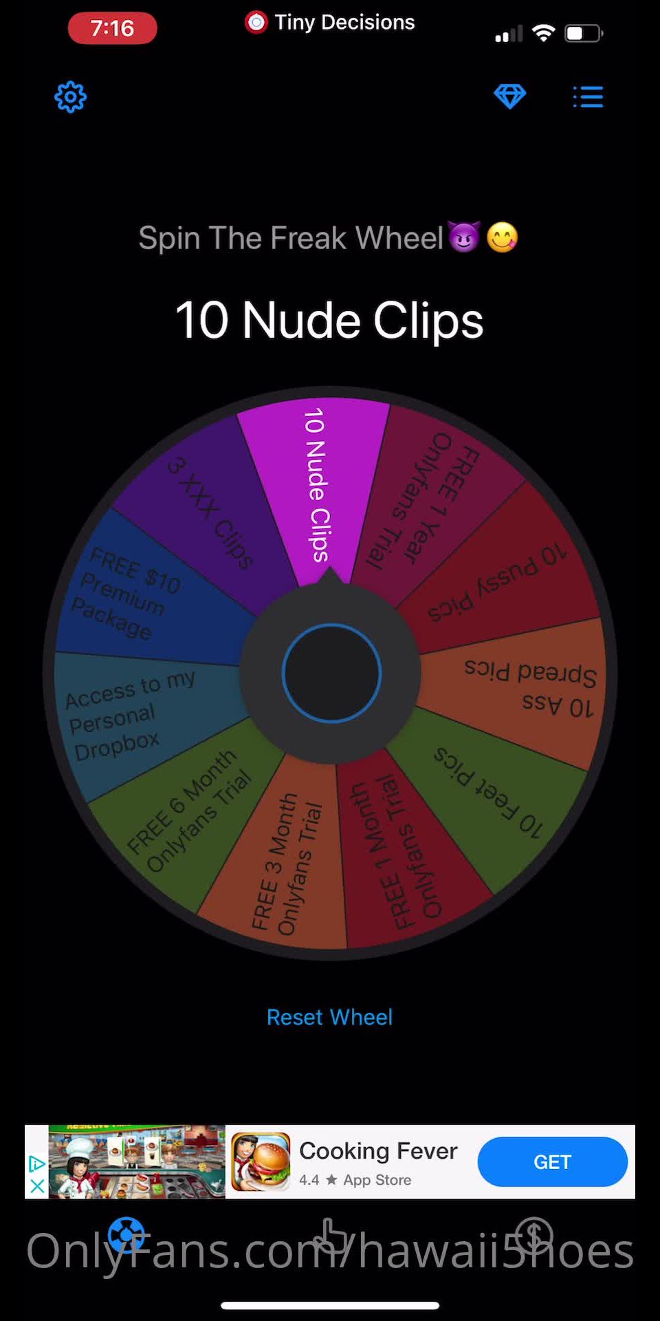 Onlyfans - hawaii5hoess - Lets Have some Quarantine Lockdown Fun Spin the Wheel for just  a SPIN Receive  FREE - 30-04-2020