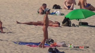 Dame naturist masturbation at strand  3-2