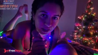 Stepsister Gives Cousin a Juicy New Years Blowjob and Takes Cum in Her Mouth-9