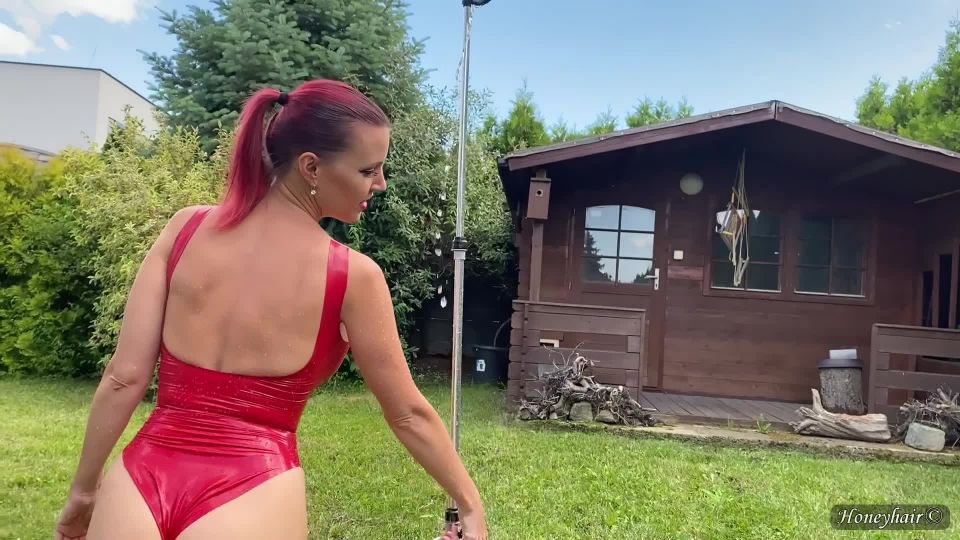 xxx clip 14 Honey Hair – Latex Swimsuit on Big Boobs | redhead goddess | feet porn bikini femdom