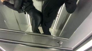 Leather Blonde Seduce Me In Elevator Then Creampie Her Pussy 1080p-0