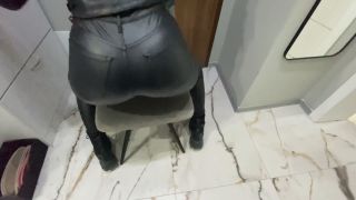 Leather Blonde Seduce Me In Elevator Then Creampie Her Pussy 1080p-2