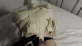 Femboy In Straitjacket Getting A Handjob By His Mistress-3
