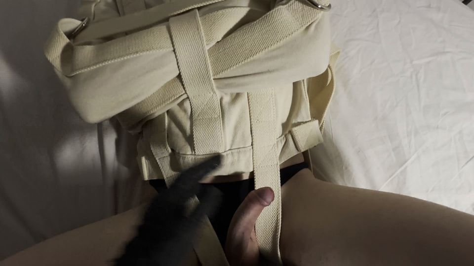 Femboy In Straitjacket Getting A Handjob By His Mistress