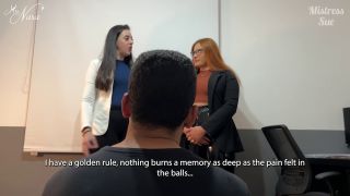 adult video 10 alina li femdom Mistress Nara Neveu – Nara And Sue Teach Their Trainee A Lesson Hell Never Forget, stomping on brunette girls porn-7