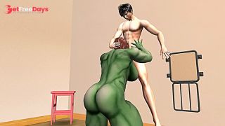 [GetFreeDays.com] Lucky Boy meets She Hulk  SL Porn Video July 2023-0