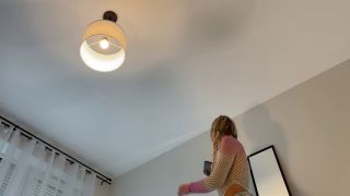 Big Hot skinny amazingly beautiful cute and sexy big ass raver girl in full body fishnet stockings twerk-0