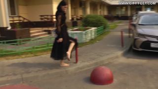 adult video clip 13 kendra james femdom City Feet – Hot brunette in a black dress. Part 2., fetish on brunette girls porn-0