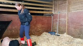 [K2S.CLUB] Madam M - Boots Versus Balls extremely hard Hunters Wellingtons ballbusting in the stables - FullHD 1080P-6