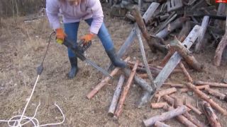 Gabby30 - Gather firewood on the farm - Amateur-6