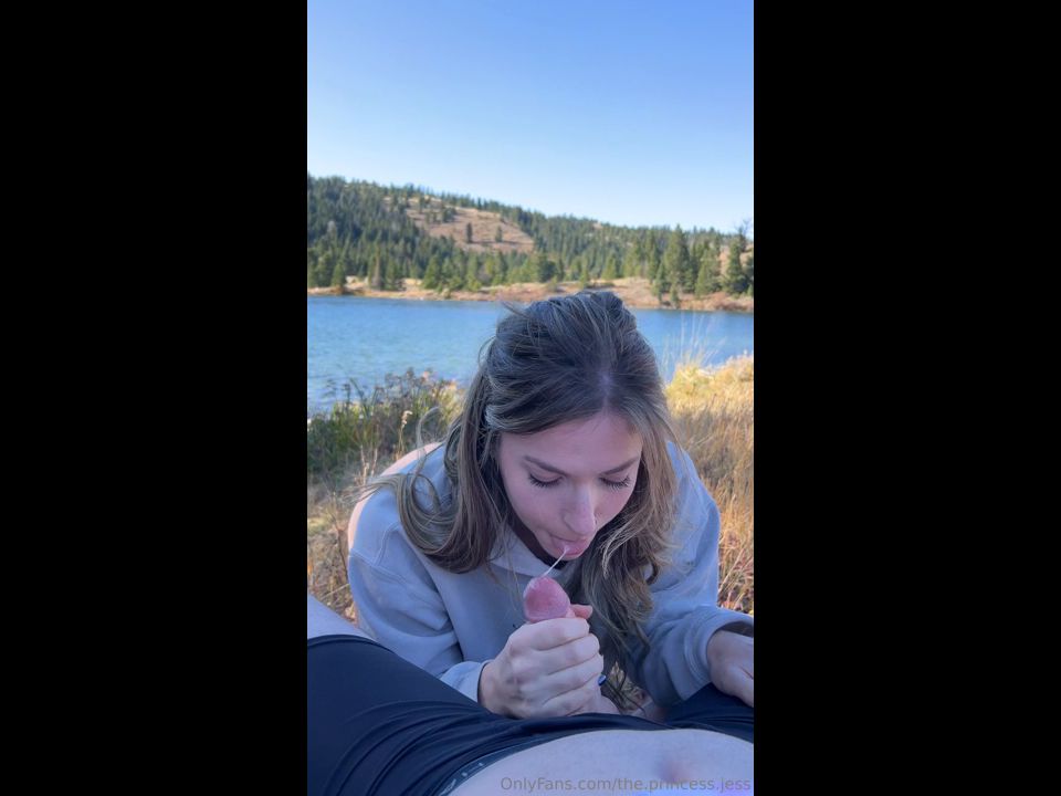 free online video 3 OnlyFans – PrincessJess – Hiked up to this gorgeous lake, blowjob d on public 