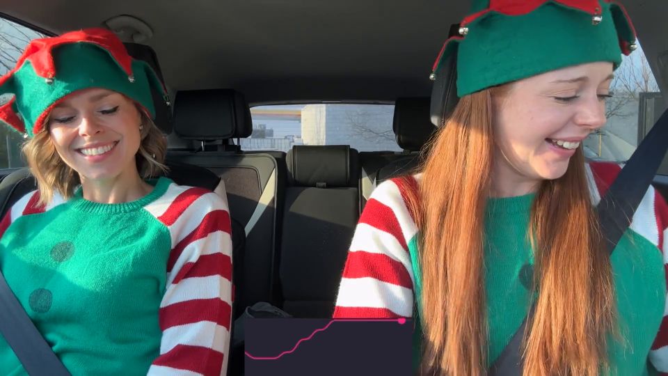 7164 Nadia Foxx & Serenity Cox as Horny Elves Cumming in Driv...
