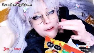 [GetFreeDays.com] Cuddle piggy tails eating chili gummy worms  ahegao  eating  food porn  food  pig tails Porn Clip June 2023-5