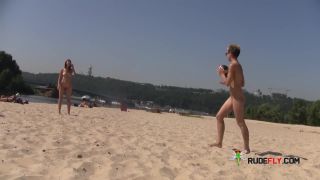 xxx video 22 Slim teen with perky boobs naked at a nudist beach | hidden camera | webcam -6