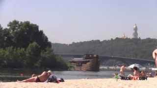 xxx video 22 Slim teen with perky boobs naked at a nudist beach | hidden camera | webcam -9
