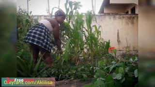 [GetFreeDays.com] African babe AKIILISA gardening day Adult Clip June 2023-8