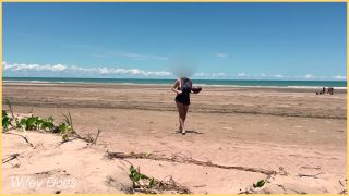 WifeyDoesHot MILF plays nude beach football Enjoy-1