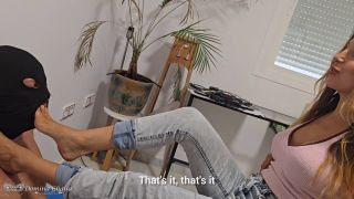 [K2S.CLUB] Spanish Pegging and Foot Fetish - Domina Ghalia does foot fetish in jeans - FullHD 1080P-4