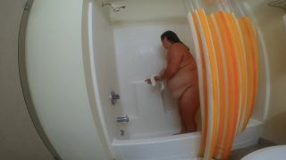 Sexy BBW Hotel Morning Shower Voyeur!-2