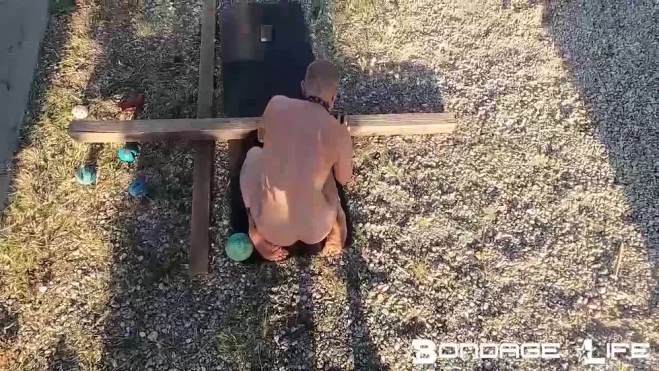 video 46 Bondage Life – Sanding The Cross Rachel Greyhound on femdom porn gina valentina bdsm