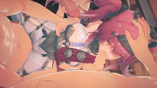 KKK-Hentai-Mov - 【鳴潮】ルパがたくさんの男達と集団セックスする3Dエロアニメーション。(めいちょう るぱ1 Wuthering Waves Lupa gangbang.露帕 群交-2