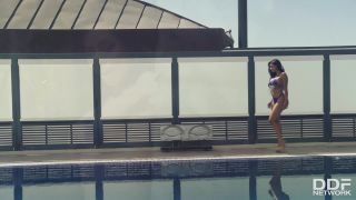 Porn tube Canela Skin - Poolside Pussy Gape-0