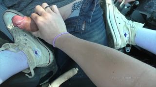 Yummy Couple Hot MILF Films herself being Cum Showered in the Car - Double Cumshot POV - 1080p-8