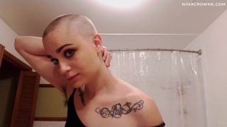 free adult video 21 Nina Crowne – Head Shaving 2020, rubber boots fetish on femdom porn -8